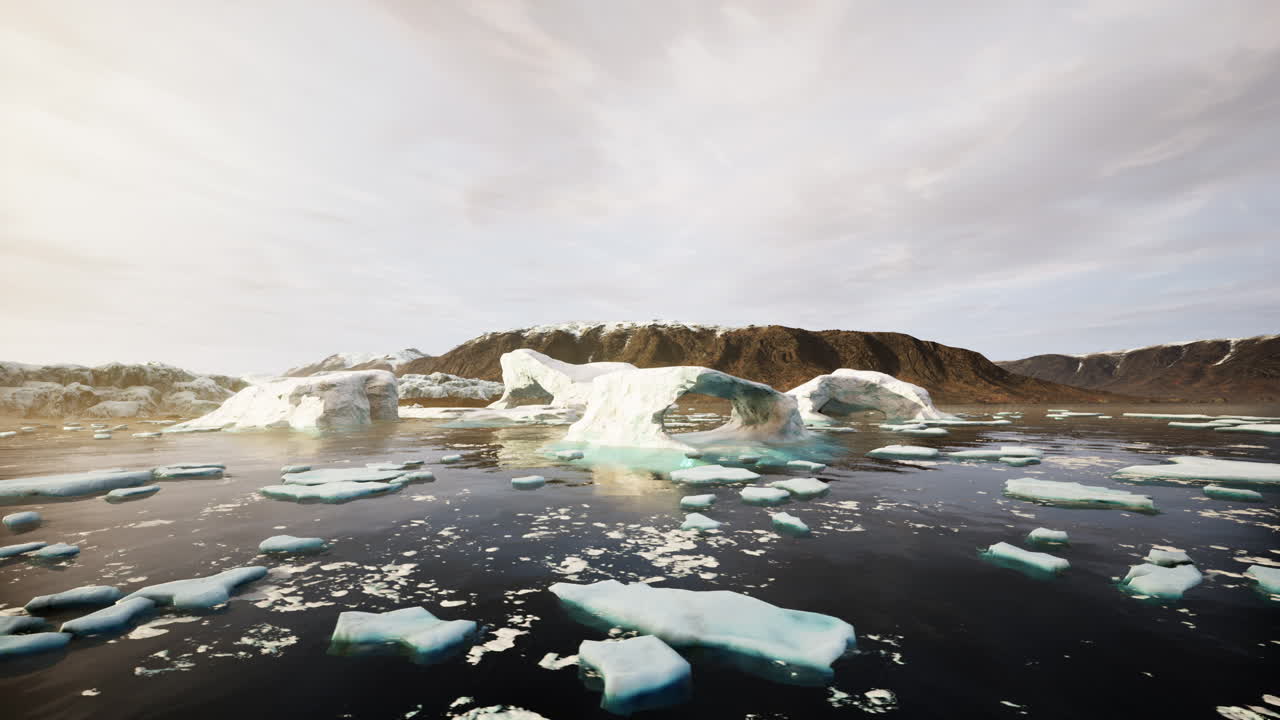 Stunning Arctic Icebergs Landscape