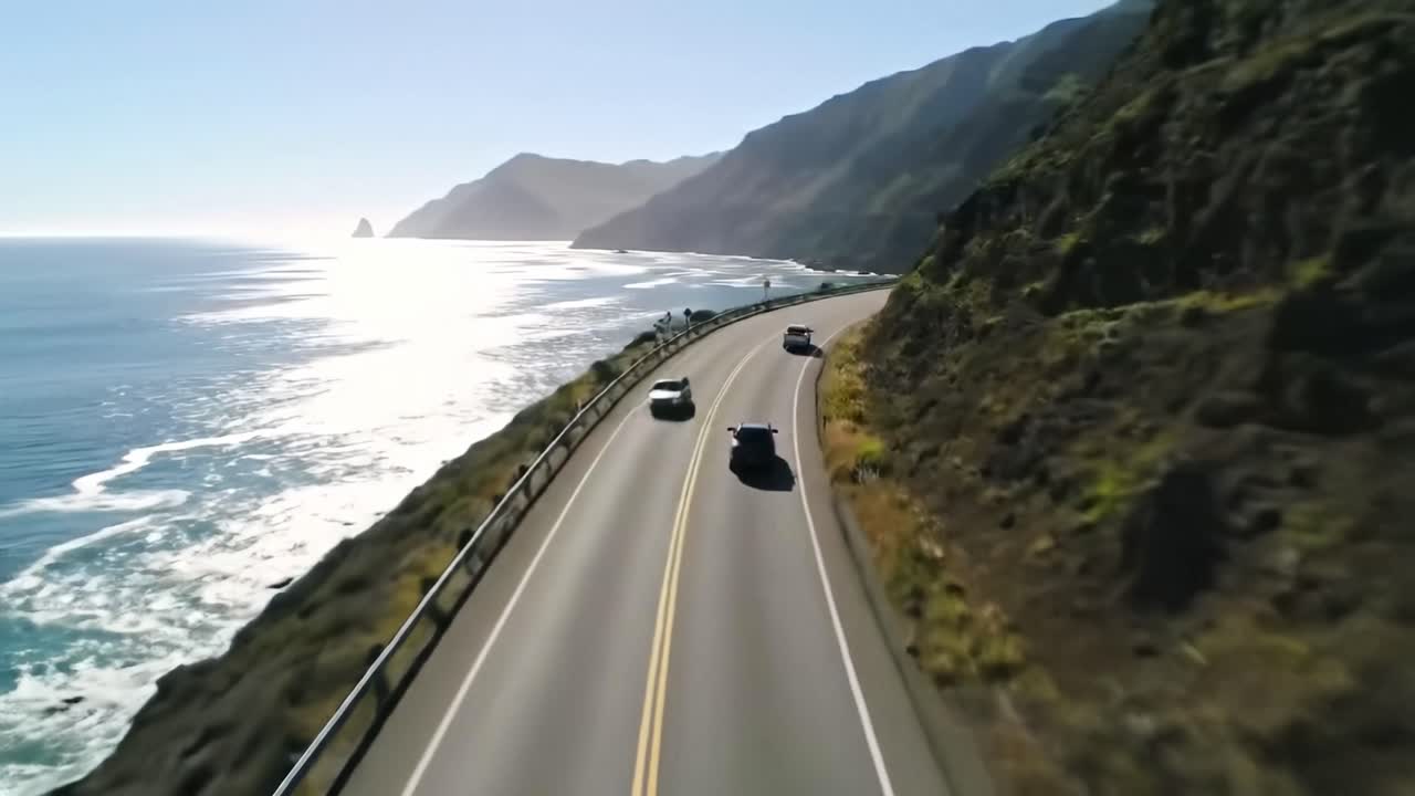 Viaggio lungo l'autostrada costiera