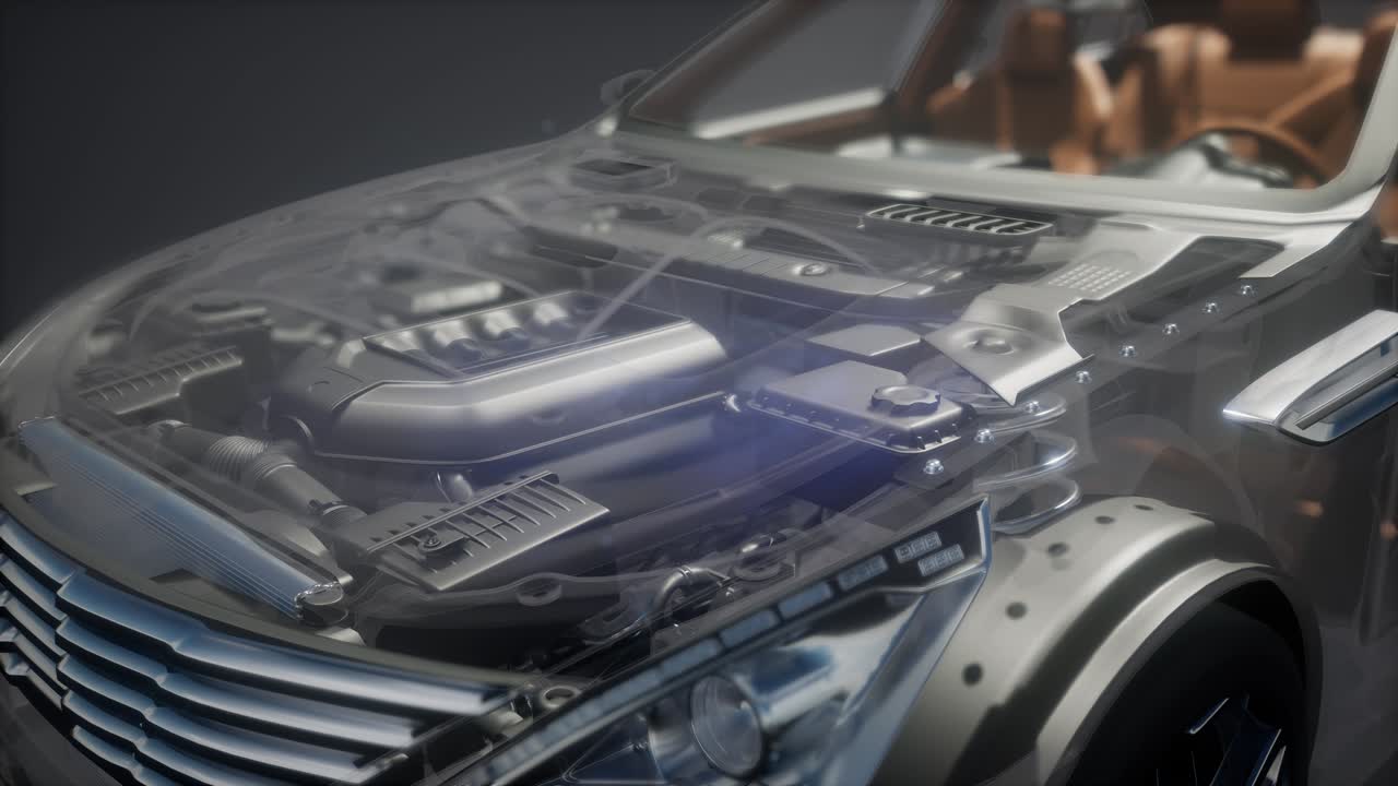 motores de automóviles detallados y otras piezas