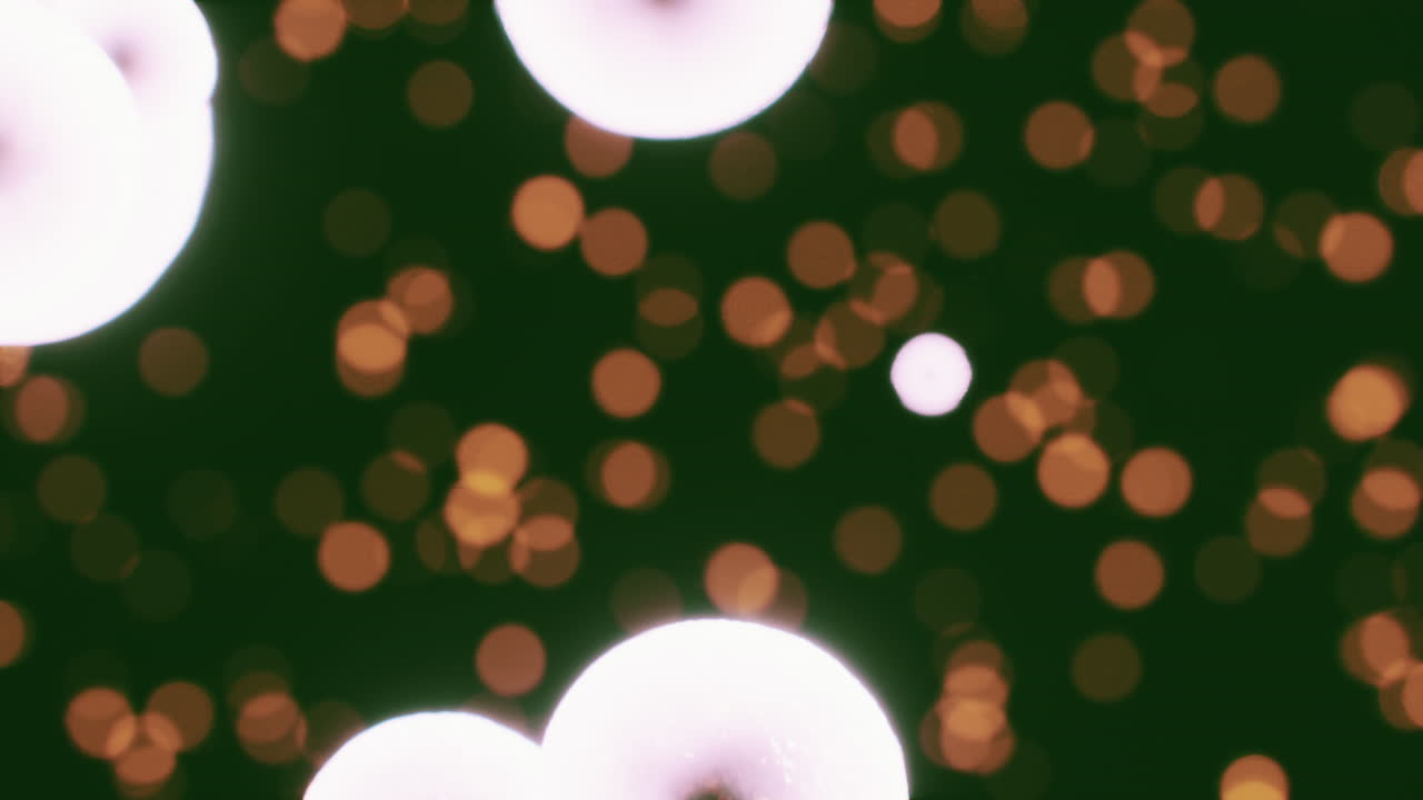 ilustración de células de virus o moléculas de bacterias bajo el microscopio