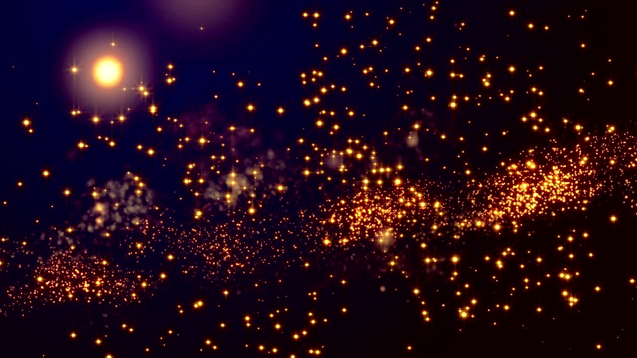 luces de bokeh de confeti doradas en el fondo negro