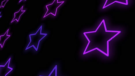 retro stars pattern with neon purple