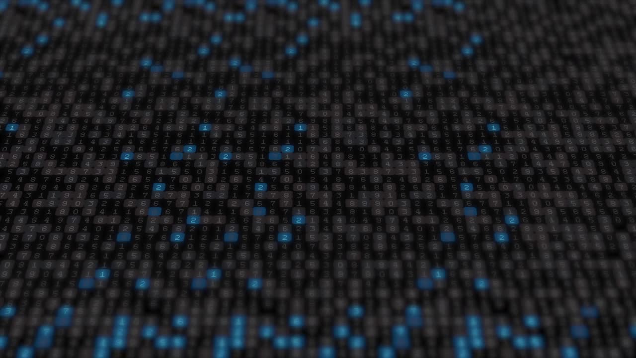 Animation of texture with moving black, grey and blue dots