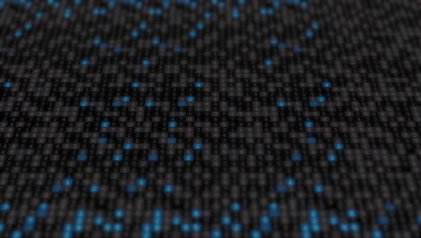 animation of texture with moving black, grey and blue dots