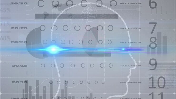 Animation of data processing over head