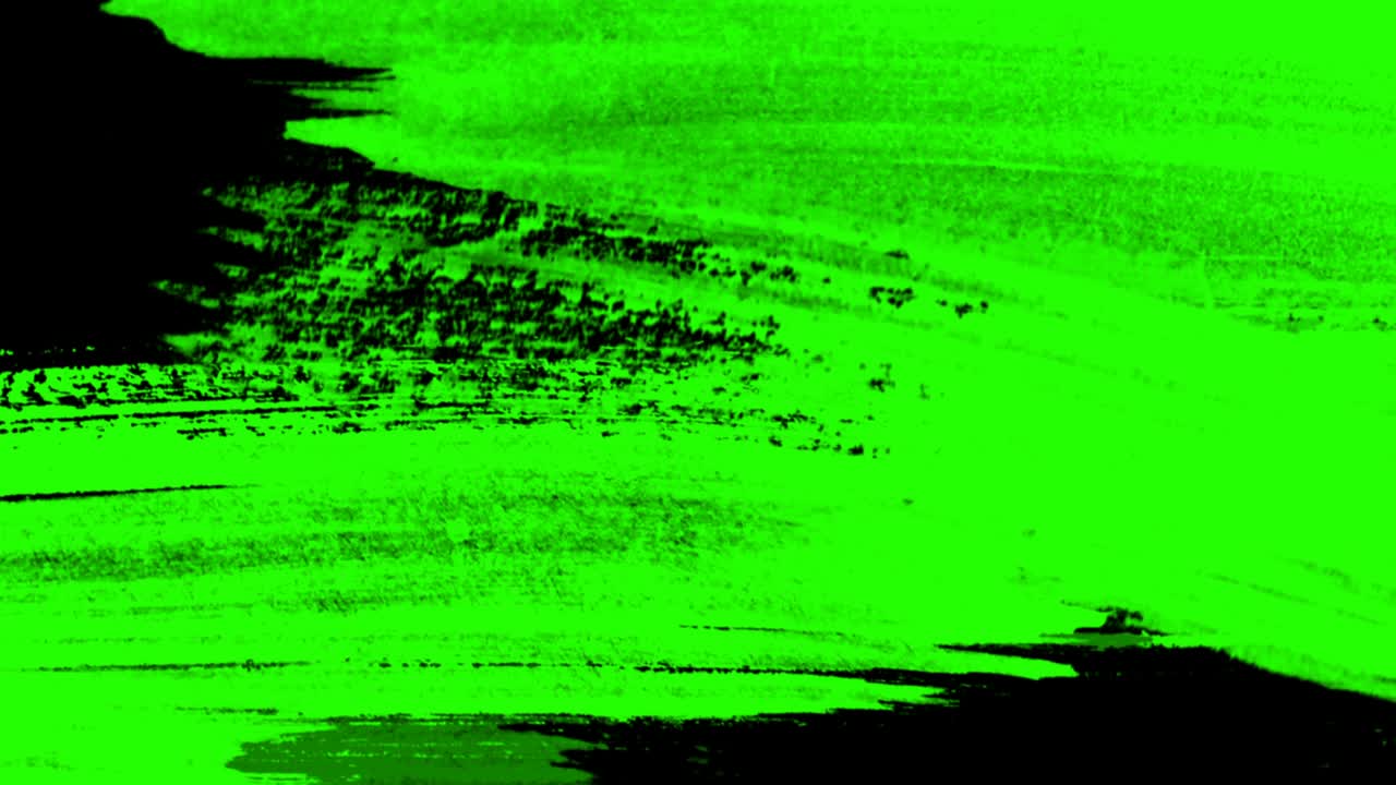 pintura abstracta pincel trazo forma salpicaduras de tinta blanca fluyendo y lavando en la pantalla verde clave de croma, efecto salpicadura de tinta