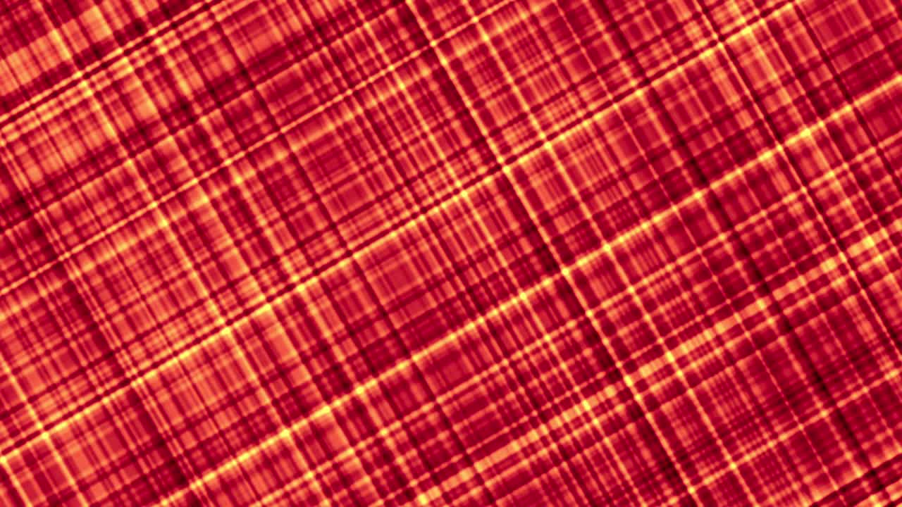 은 노란색 선이 교차하는 추상적인 배경. 오렌지색 셀은 대각선입니다. 모션 그래픽 cg.