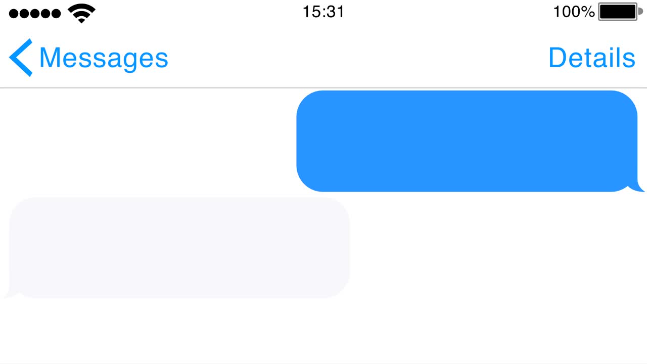 Animated blue and grey Speech Message Bubble