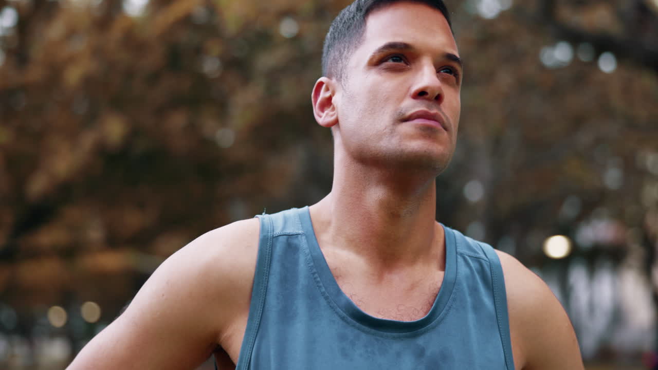 공원 운동, 얼굴과 사람이 심장 운동 후 피곤