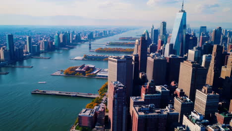 panoramic view of new york city skyline