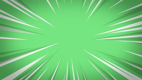 green radial comic background