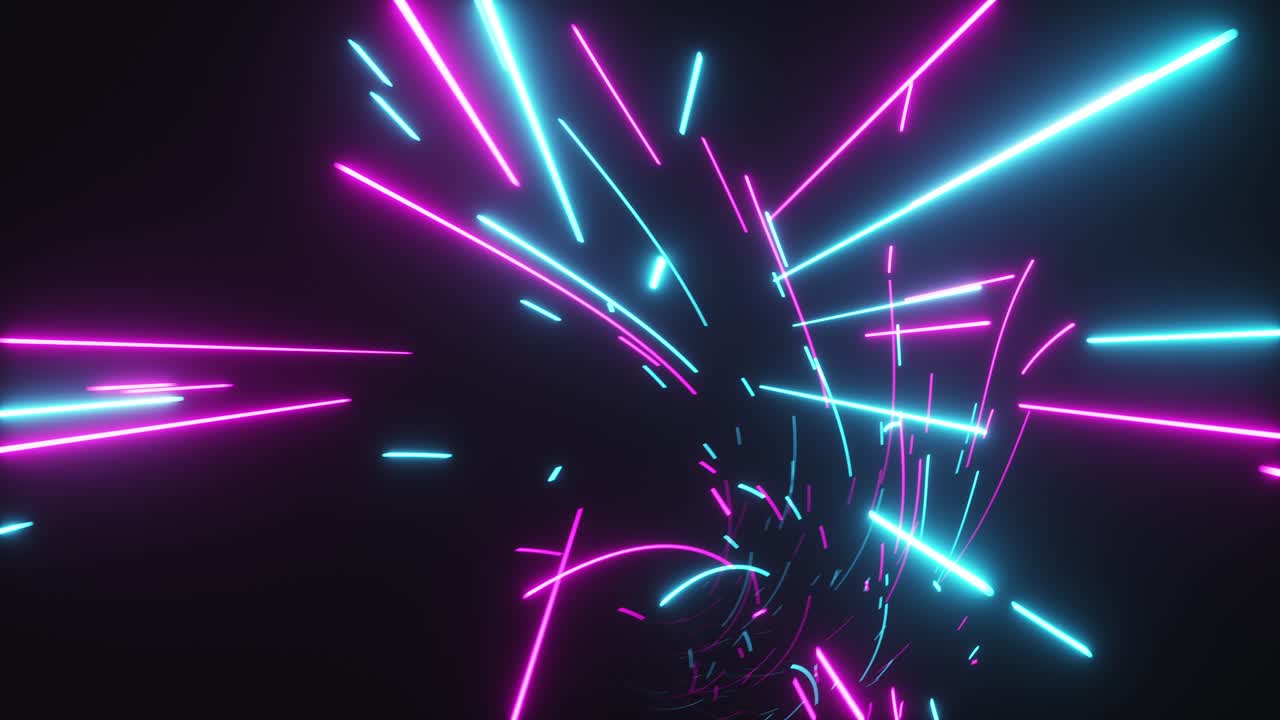 Neon Glowing Tunnel