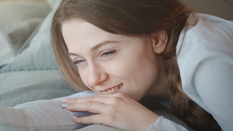 woman sleeping comfortably in bed