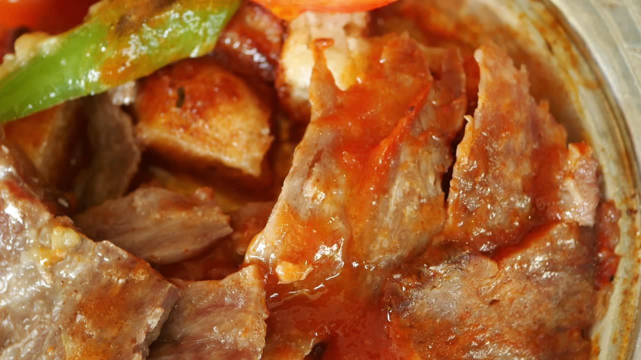 Turkish Kebab with Bread and Sauce