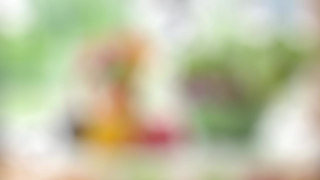 vuelo de mango y rebanadas en el fondo del jardín