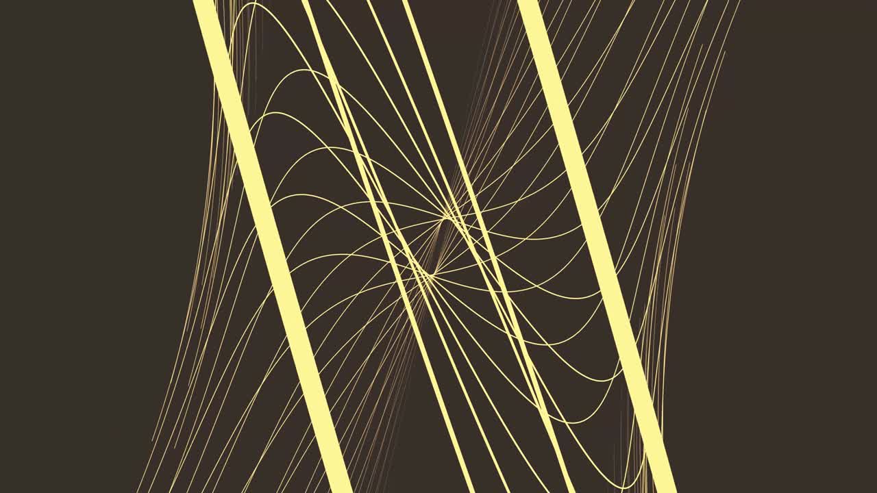 Loopable Background with nice abstract, futuristic colorful lines. Colorful Abstract Wavy Streaks Stripes VJ Loop Background. Bright wispy lines of light twirling slowly set against a black background