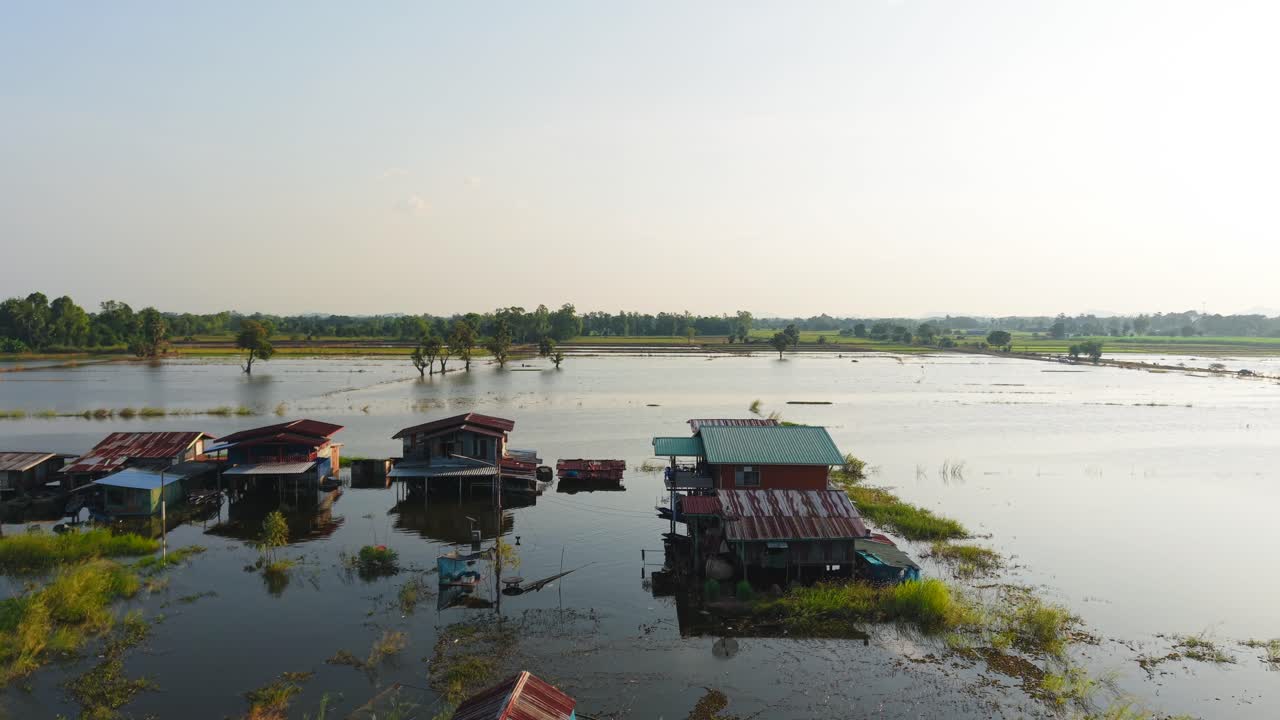 Flooded Village in Rural Thailand