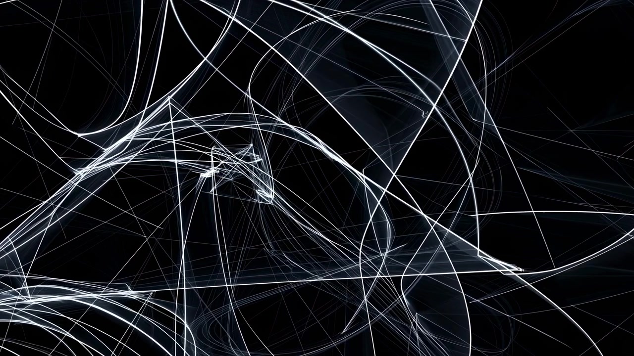 White Smoke Threads Weaving Across Black Field, Delicate Filaments And Wispy Textures Creating Ghostly