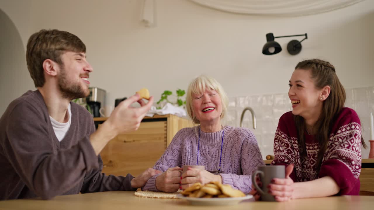 Family Bonding Over Cookies and Tea