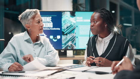 business meeting focusing on machine learning