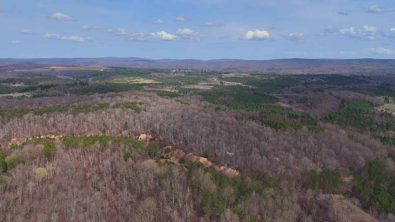 Vast Forested Hills and Valleys of Canaan Valley in West Virginia From Above, USA