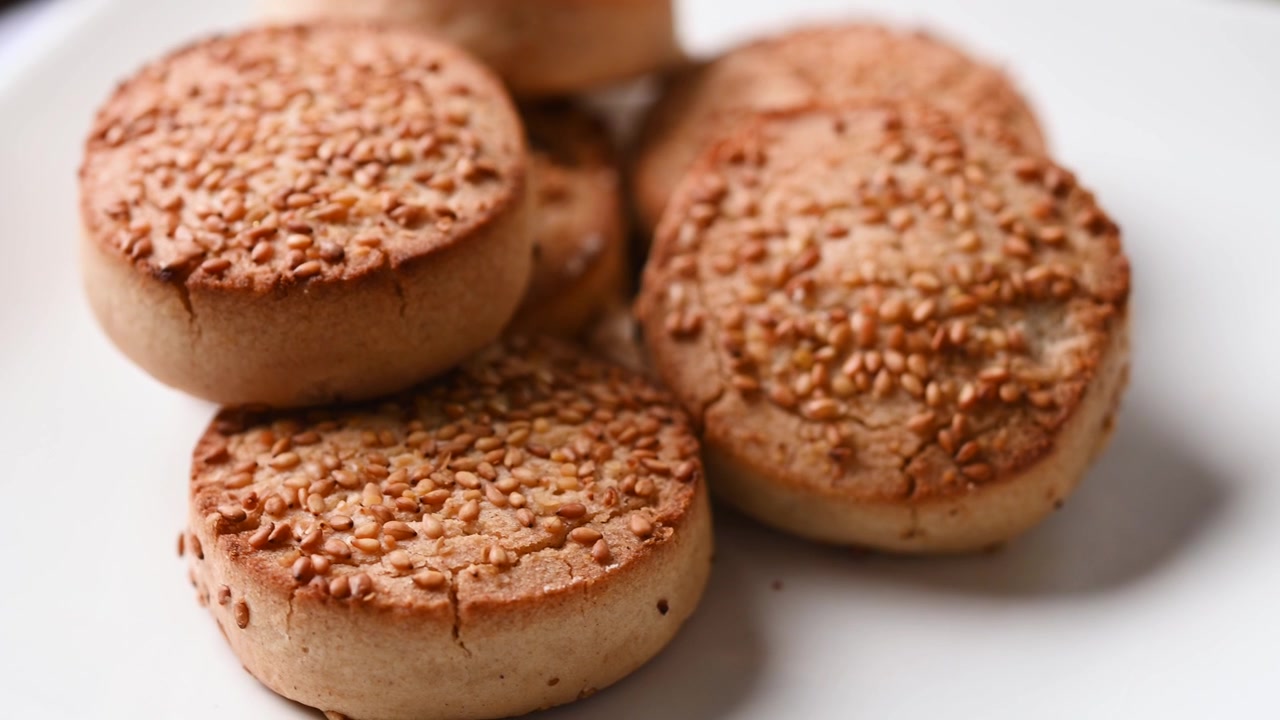 Traditional Spanish mantecados dessert or Christmas shortbread cookies