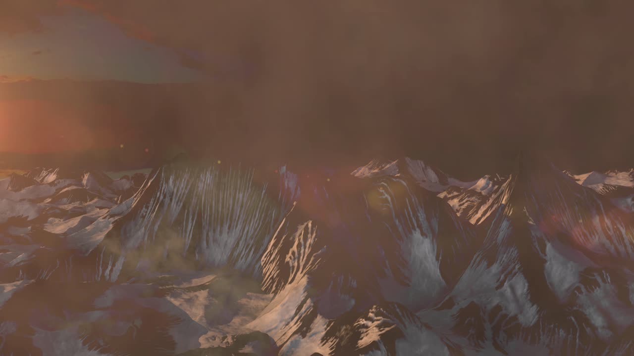 해가 뜨고 해가 지면 눈 인 산맥