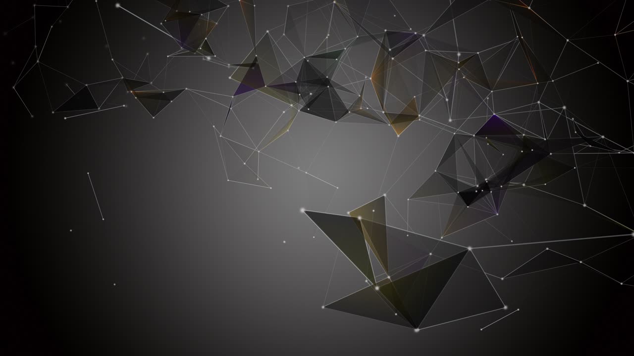 fantástica animación del plexo con triángulos modernos en cámara lenta, 4096x2304 bucle 4k