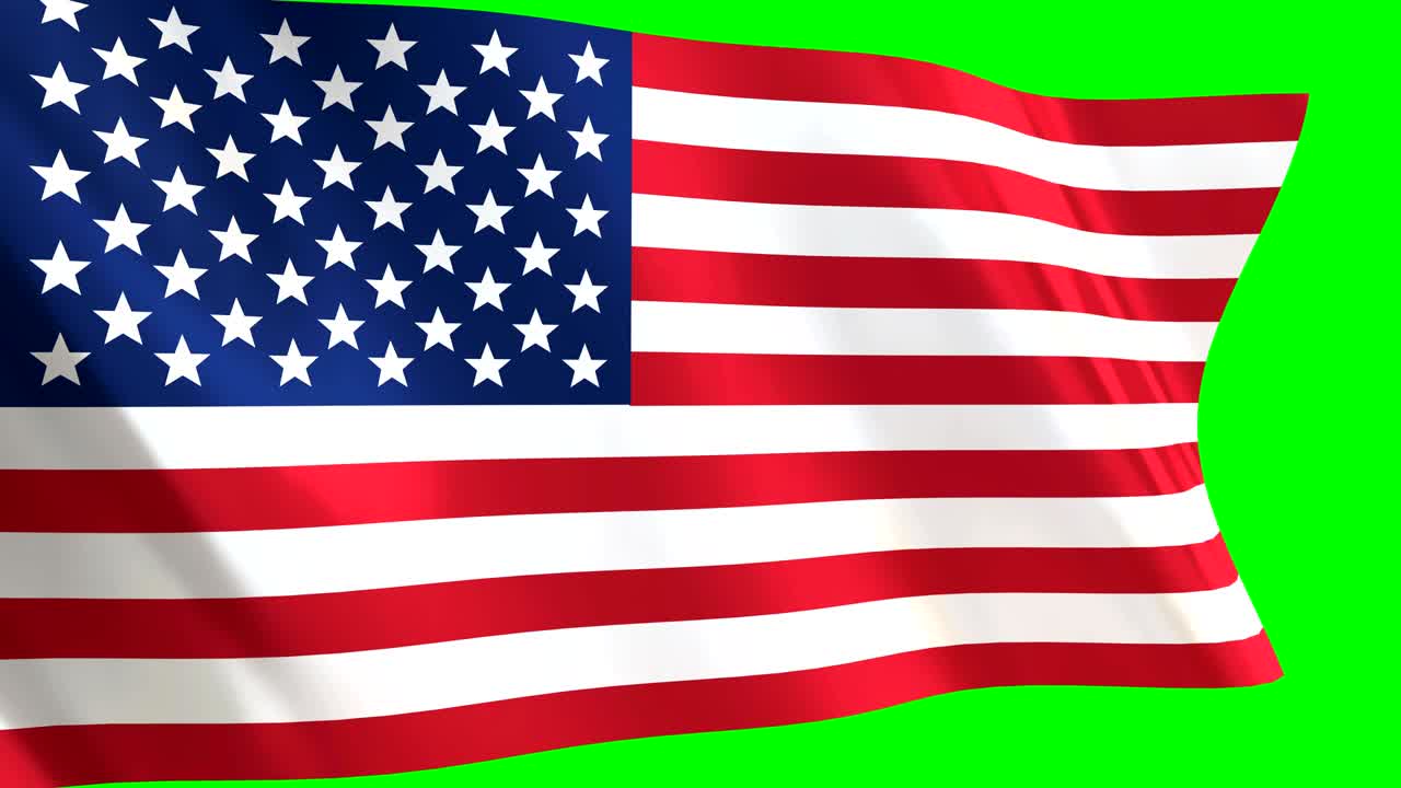 la bandera de los estados unidos ondeando en el viento.