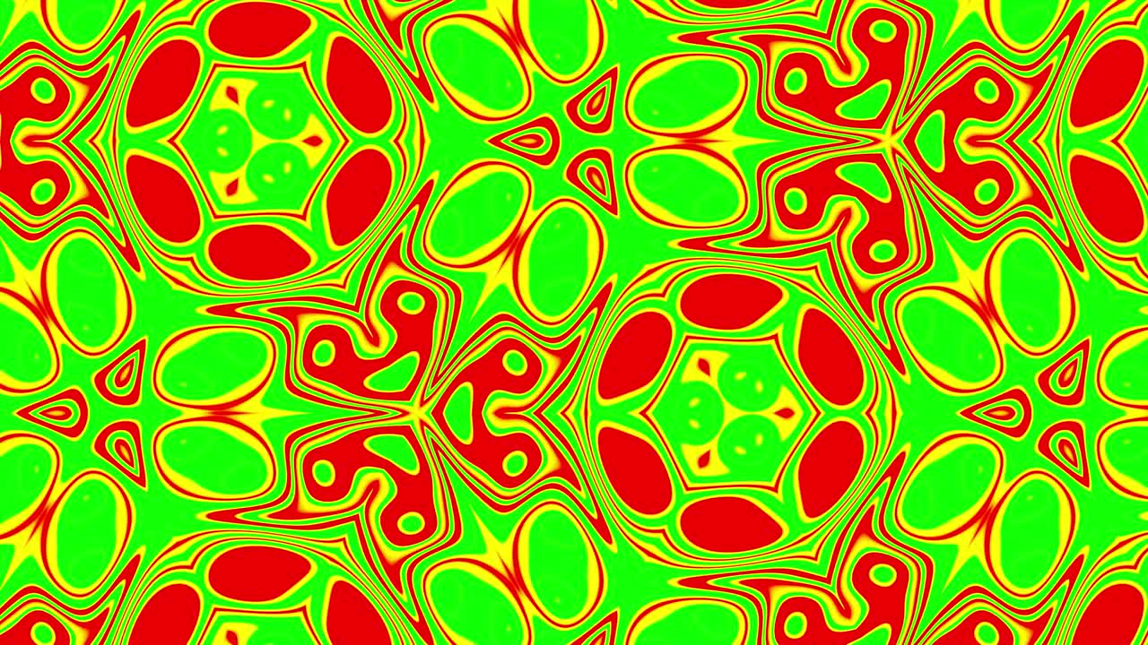 animación de bucle de un caleidoscopio en tonos verdes. gran fondo para el ciclo vj y para el fondo de sus videos
