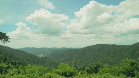 scenic viewpoint in khao yai national park, thailand with forest and valley