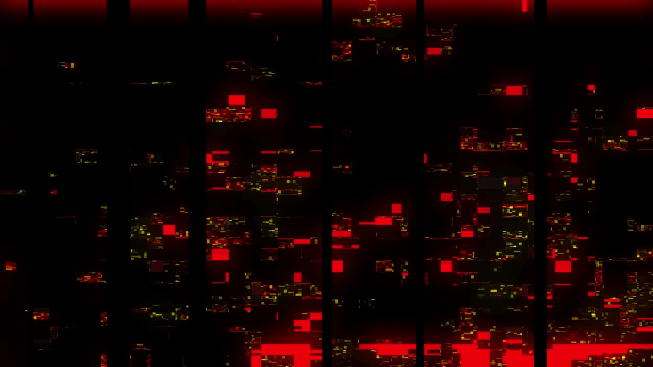 빨간색 오버레이 화면, 오렌지색 디지털 노이즈, 오버레이 백그라운드 루프