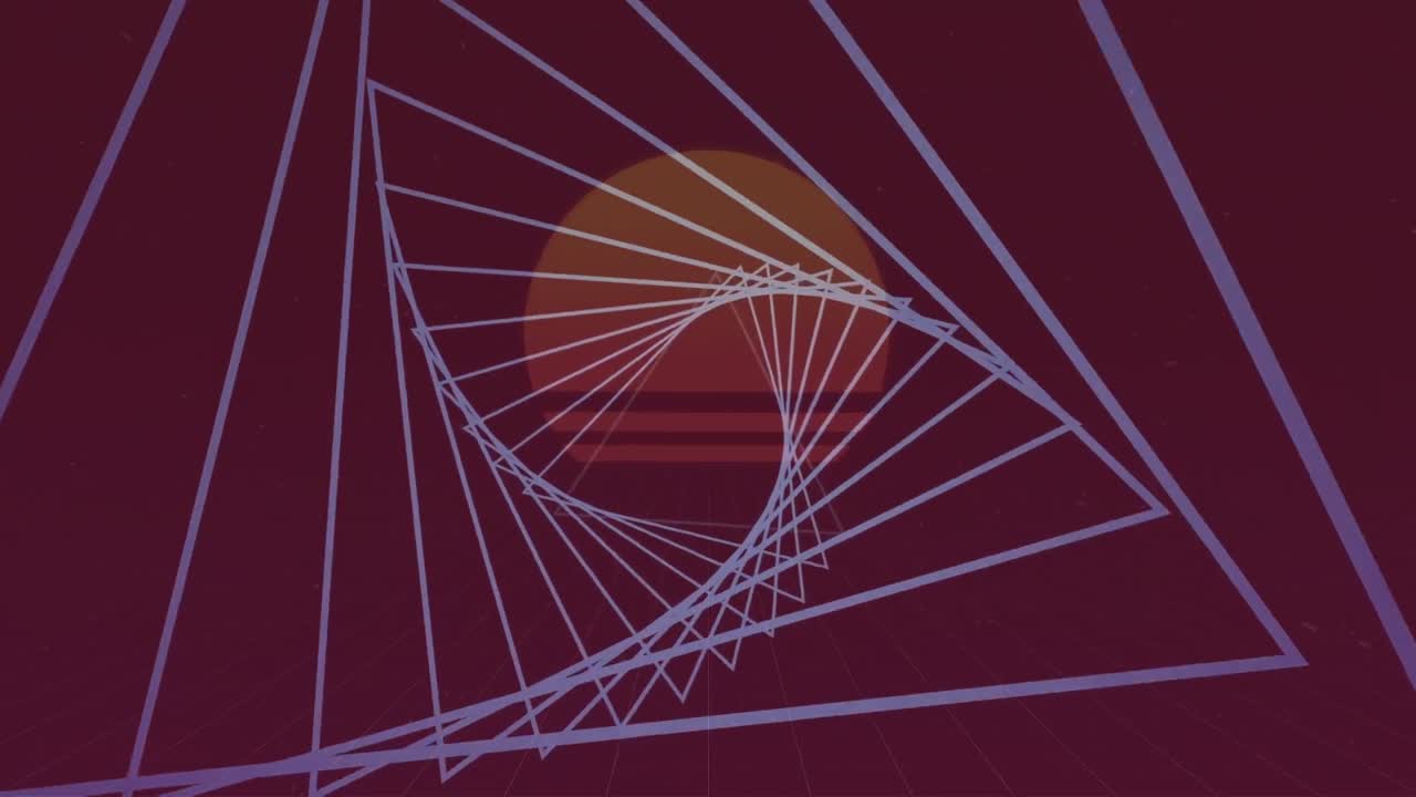 animación de formas en movimiento sobre fondo negro