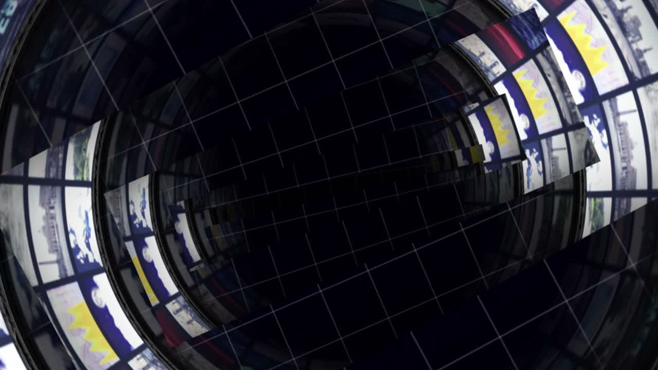 Monitors Tunnel and OPEN BARS, with Green Screen and Alpha Channel, Loop, 4k