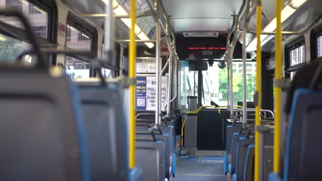 city bus interior - establishing shot