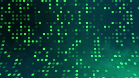 fondo animado verde cuadrado digital en bucle de tecnología aparece y desaparece, en bucle