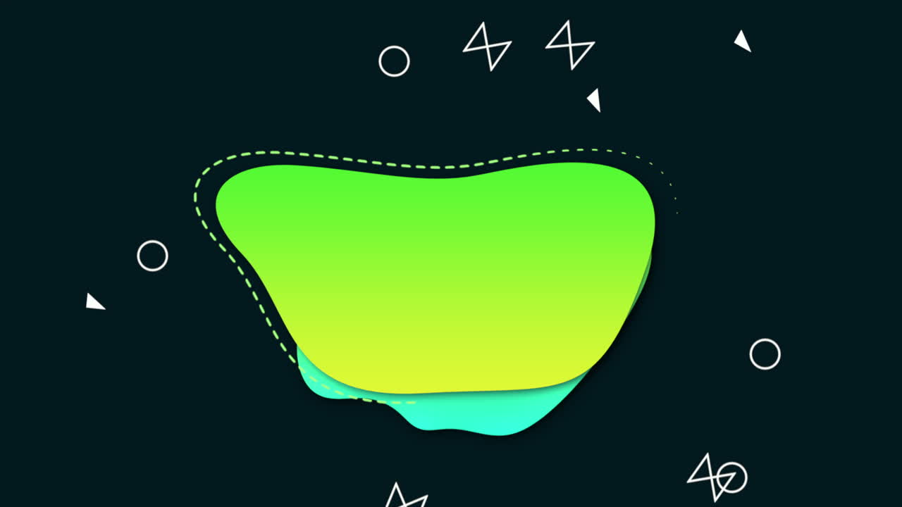모션 작은 기하학적 모양 검은 색 멤피스 추상적 인 배경