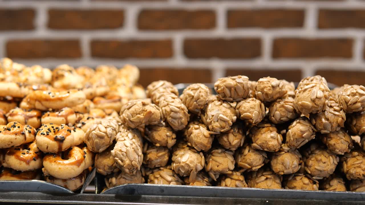 Freshly Baked Bread and Cookies with Sunflower Seeds
