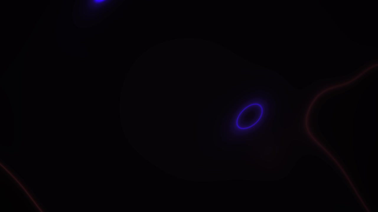 Linee e Forme Fluide al Neon Luminose Astratte su Sfondo Nero