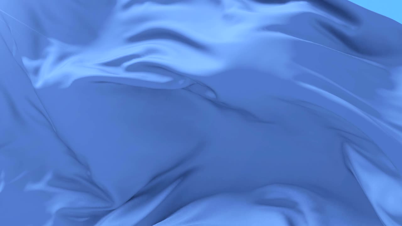 밝은 파란색 천 또는 실크 발이 느린, 루프로 바람에 흔들리고 있습니다.