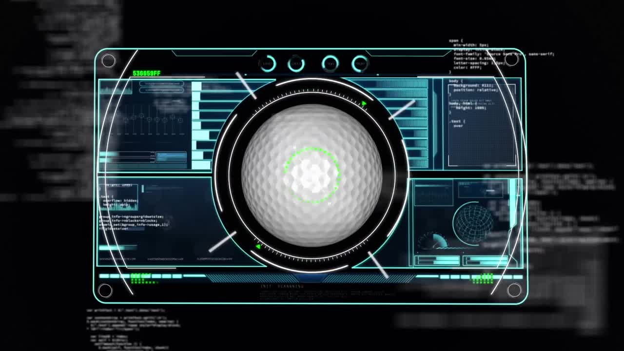 анимация мяча для гольфа через сканирование и обработку данных