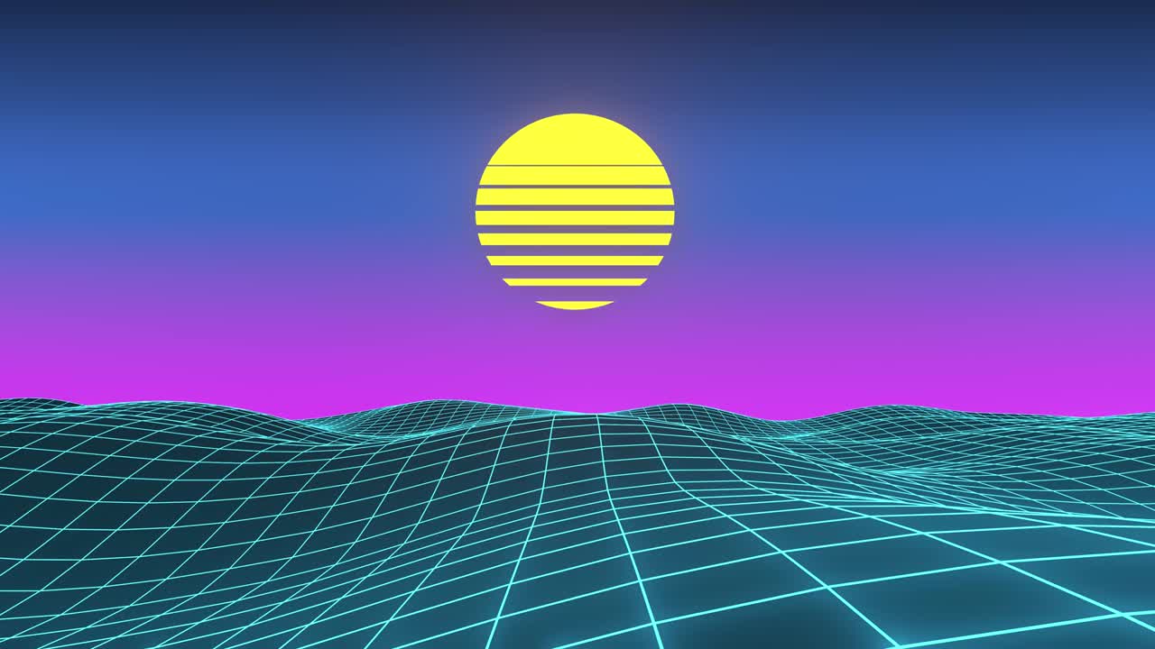 bucle de fondo de onda sintética retro