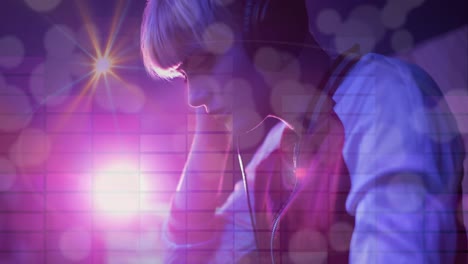 animation of female dj in the club