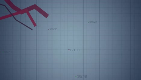 animation of statistical data processing over grid network against grey background