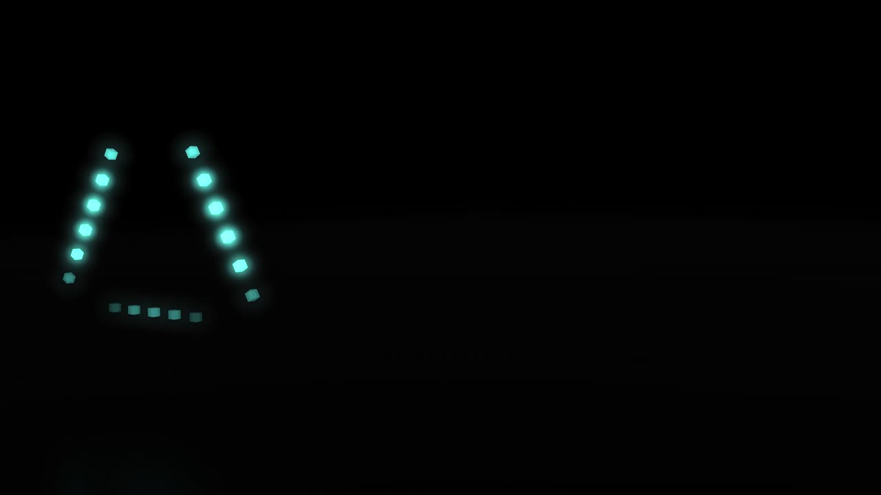 espectáculo de luces de triángulos en bucle