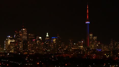 toronto skyline at night