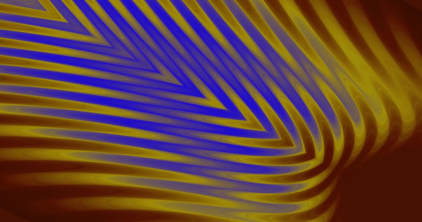 Sfondo astratto in movimento con onde increspate dorate e blu