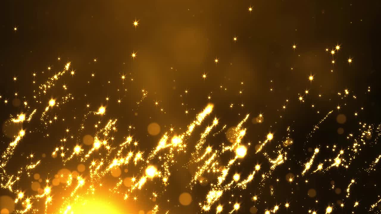 4K Aabstract Particles gold event awards trailer titles cinematic concert stage loop background
