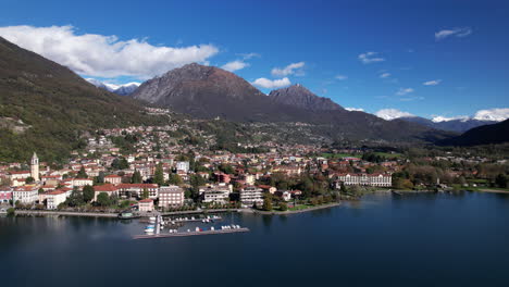 a serene view of como lake and the charming town surrounding it