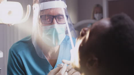 dentist examining a patient